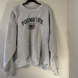 American Flag and Younglife Crewneck
